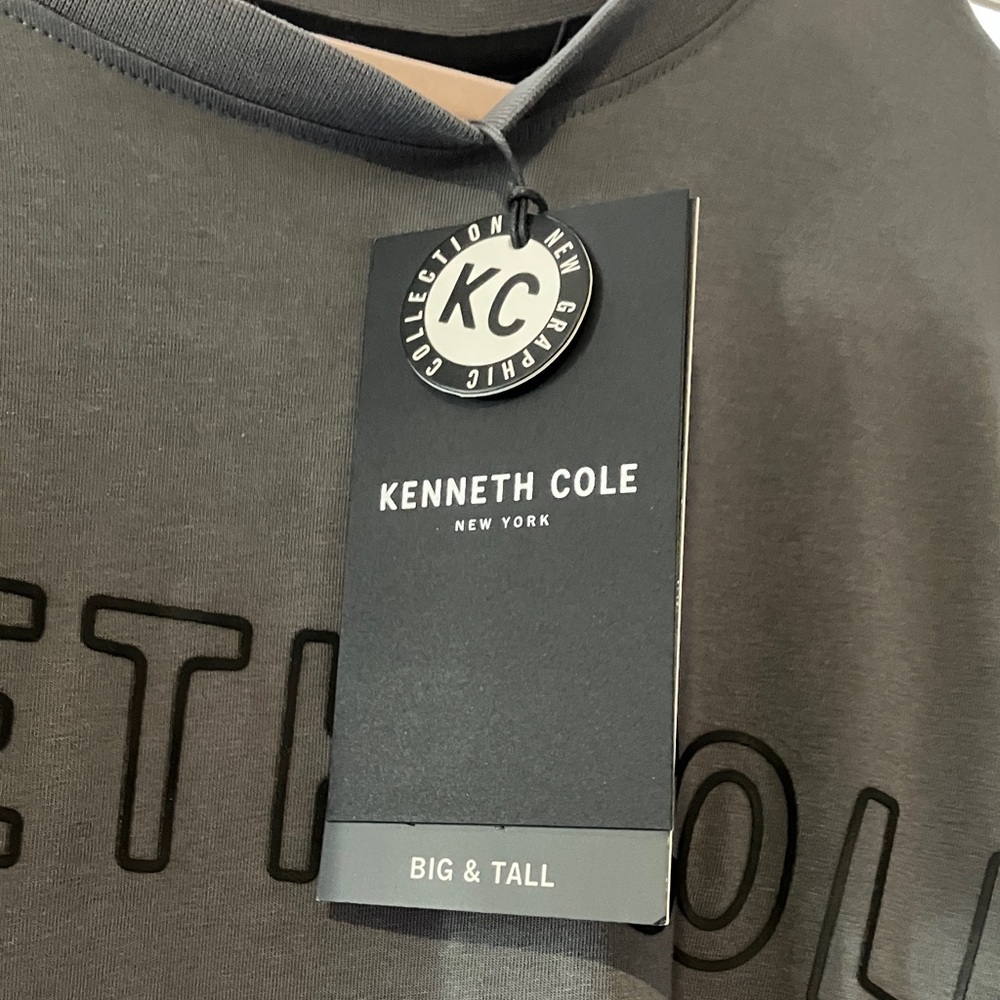Kenneth Cole Charcoal Gray Men's Tee - Picture 4 of 6